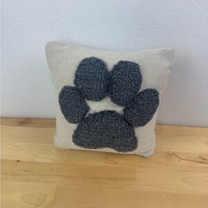 Mud Pie Canvas Hook Pillow Dog Paw ~8”